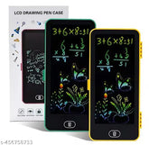 Led Drawing Pen Case. Kids Pencil Box with LCD Screen and Writing Pen with Erase Button (Multi color)